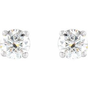 Round 4-Prong Stud Earrings - Image 2