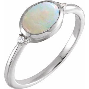 Bezel-Set Cabochon Ring