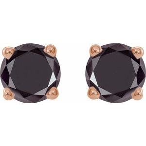 Round 4-Prong Lightweight Stud Earrings - Image 2