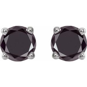 Round 4-Prong Lightweight Stud Earrings - Image 2