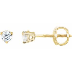 Round 3-Prong Stud Earrings