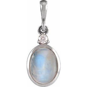 Cabochon Bezel-Set Necklace or Pendant