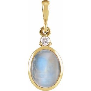 Cabochon Bezel-Set Necklace or Pendant