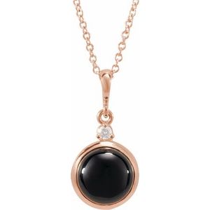 Cabochon Bezel-Set Necklace or Pendant