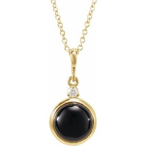 Cabochon Bezel-Set Necklace or Pendant