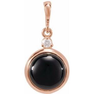 Cabochon Bezel-Set Necklace or Pendant