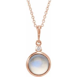 Cabochon Bezel-Set Necklace or Pendant