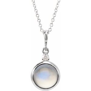 Cabochon Bezel-Set Necklace or Pendant