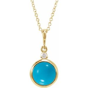 Cabochon Bezel-Set Necklace or Pendant