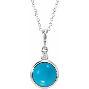 Cabochon Bezel-Set Necklace or Pendant