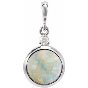 Cabochon Bezel-Set Necklace or Pendant