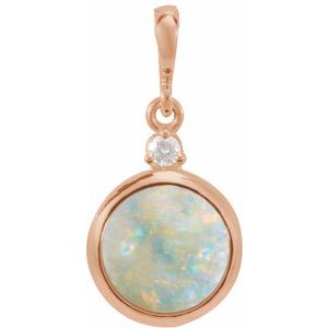 Cabochon Bezel-Set Necklace or Pendant