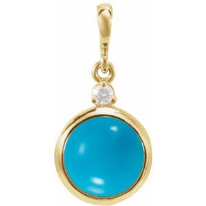 Cabochon Bezel-Set Necklace or Pendant
