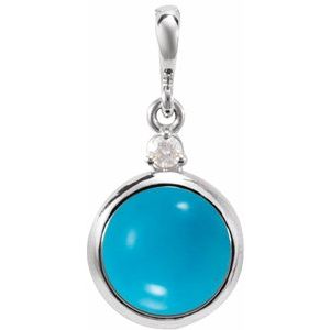 Cabochon Bezel-Set Necklace or Pendant