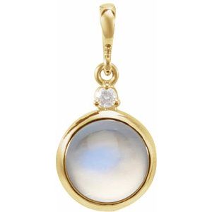 Cabochon Bezel-Set Necklace or Pendant