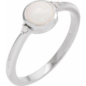 Bezel-Set Cabochon Ring