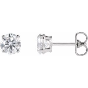 Round 4-Prong Lightweight Stud Earrings