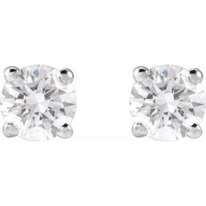 Round 4-Prong Lightweight Stud Earrings - Image 2