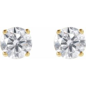 Round 4-Prong Lightweight Stud Earrings - Image 2