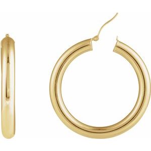 Tube Hoop Earrings - Image 3