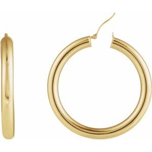 Tube Hoop Earrings - Image 3