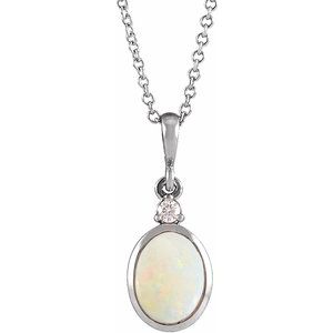 Cabochon Bezel-Set Necklace or Pendant