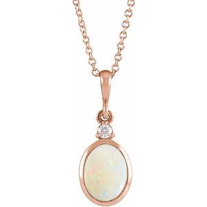 Cabochon Bezel-Set Necklace or Pendant