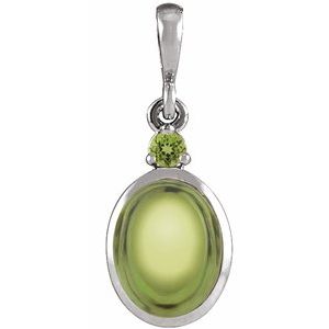Cabochon Bezel-Set Necklace or Pendant