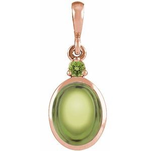Cabochon Bezel-Set Necklace or Pendant