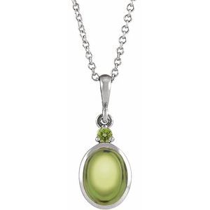 Cabochon Bezel-Set Necklace or Pendant