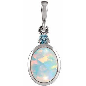 Cabochon Bezel-Set Necklace or Pendant