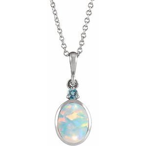 Cabochon Bezel-Set Necklace or Pendant
