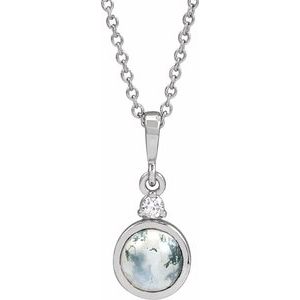 Cabochon Bezel-Set Necklace or Pendant