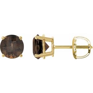 Round 4-Prong Lightweight Stud Earrings