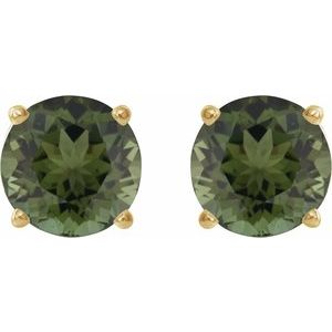 Round 4-Prong Lightweight Stud Earrings - Image 2