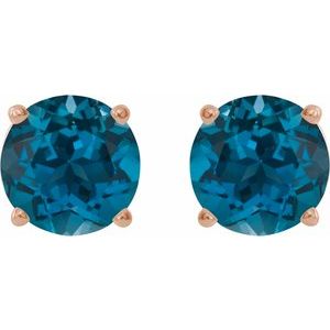 Round 4-Prong Lightweight Stud Earrings - Image 2
