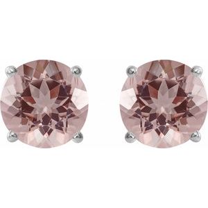 Round 4-Prong Lightweight Stud Earrings - Image 2