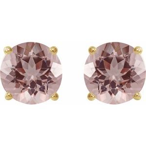 Round 4-Prong Lightweight Stud Earrings - Image 2