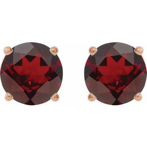 Round 4-Prong Lightweight Stud Earrings - Image 2