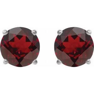 Round 4-Prong Lightweight Stud Earrings - Image 2