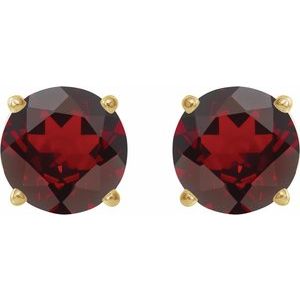 Round 4-Prong Lightweight Stud Earrings - Image 2