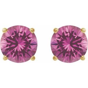 Round 4-Prong Lightweight Stud Earrings - Image 2