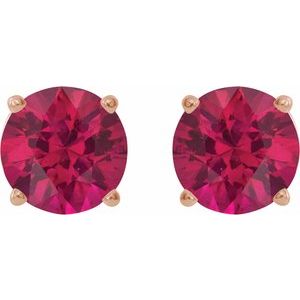 Round 4-Prong Lightweight Stud Earrings - Image 2