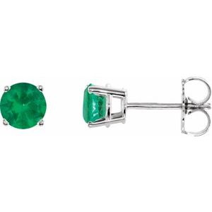 Round 4-Prong Lightweight Stud Earrings