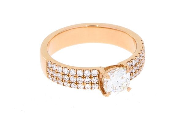 Rose Gold Pave Diamond Dress Ring – Portfolio