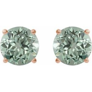 Round 4-Prong Lightweight Stud Earrings - Image 2