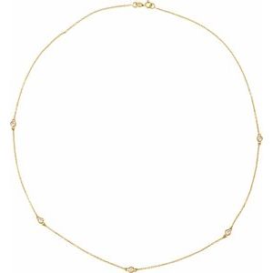 Bezel-Set Station Necklace