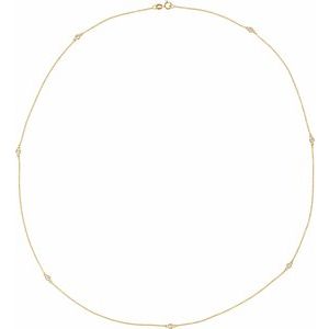 Bezel-Set Station Necklace