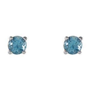 Round 4-Prong Lightweight Stud Earrings - Image 2