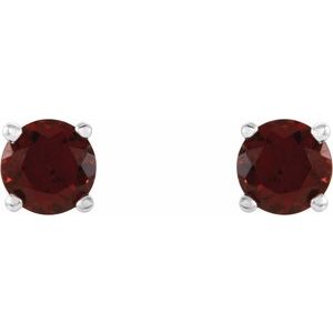 Round 4-Prong Lightweight Stud Earrings - Image 2